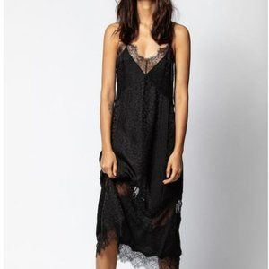 Zadig and Voltaire Women's Black Jac Guitar Silk Risty Dress